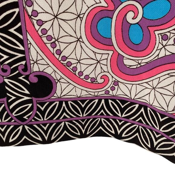 Hamilton 8 Dallas Vintage Pucci Look Print Mod Polyester Button Down Shirt L - Picture 4 of 8